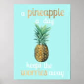 Pineapple Life Quote ポスター (正面)