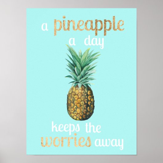 Pineapple Life Quote ポスター (正面)