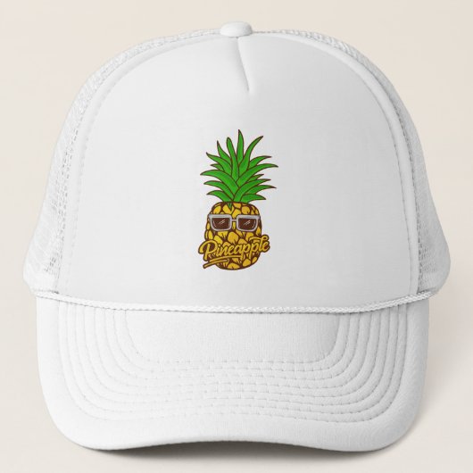 pineapple lover-pineapple wearing sunglasses キャップ (正面)