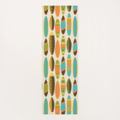 Pineapple Luau Hawaiian Hula Girl and Surfboards ヨガマット (裏面)