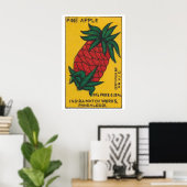 Pineapple - Matchbox Print - India Wall Art ポスター (ホームオフィス)