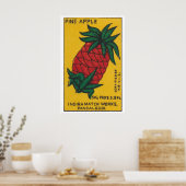 Pineapple - Matchbox Print - India Wall Art ポスター (キッチン)