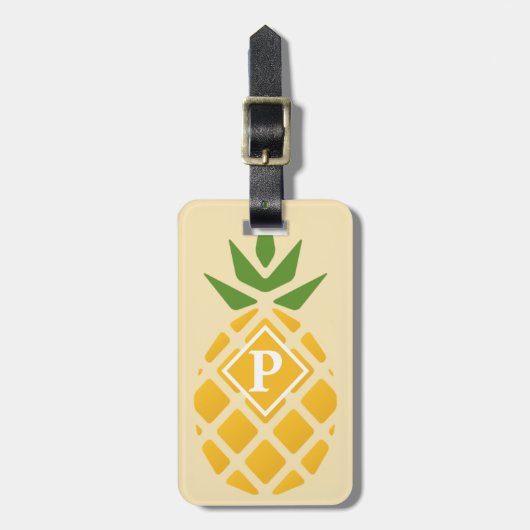 Pineapple Motif（背面にIDを付ける） ラゲッジタグ (正面縦)