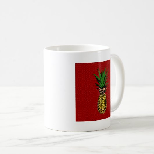 Pineapple Newsprintイメージ コーヒーマグカップ (正面右)