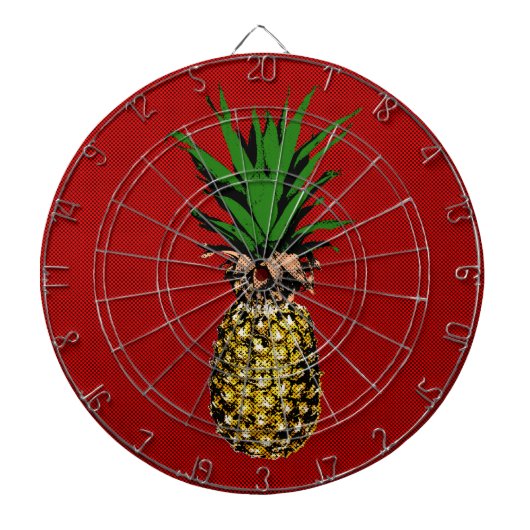 Pineapple Newsprintイメージ ダーツボード (正面)