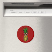 Pineapple Newsprintイメージ マグネット (インサイチュ (食洗機))