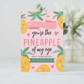 Pineapple of My Eye Classroom Valentine's Day Card 招待状 (スタンド正面)