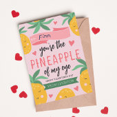 Pineapple of My Eye Classroom Valentine's Day Card 招待状
