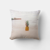 Pineapple on sand near beach クッション (正面)