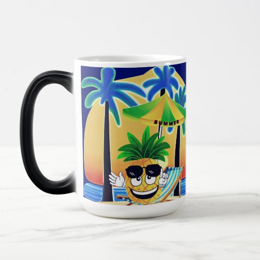 PINEAPPLE ON THE BEACH モーフィングマグカップ (左)