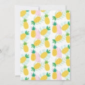 Pineapple Party Birthday Invitations with photo 招待状 (裏面)