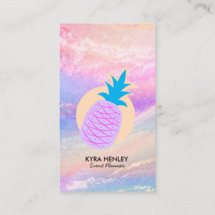 Pineapple Pastel Holographic Any Service Business 名刺