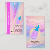 Pineapple Pastel Holographic Any Service Business  名刺 (正面/裏面)