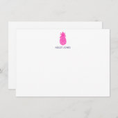 Pineapple Personalized Flat Note Card ノートカード (正面/裏面)