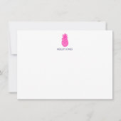 Pineapple Personalized Flat Note Card ノートカード (正面)