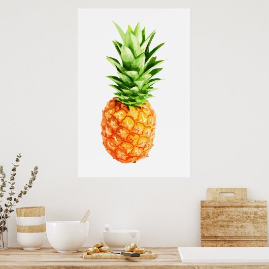 Pineapple, Pineapple poster, Pineapple canvas, ポスター (キッチン)