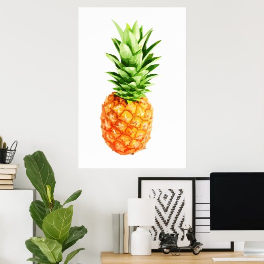 Pineapple, Pineapple poster, Pineapple canvas, ポスター (ホームオフィス)