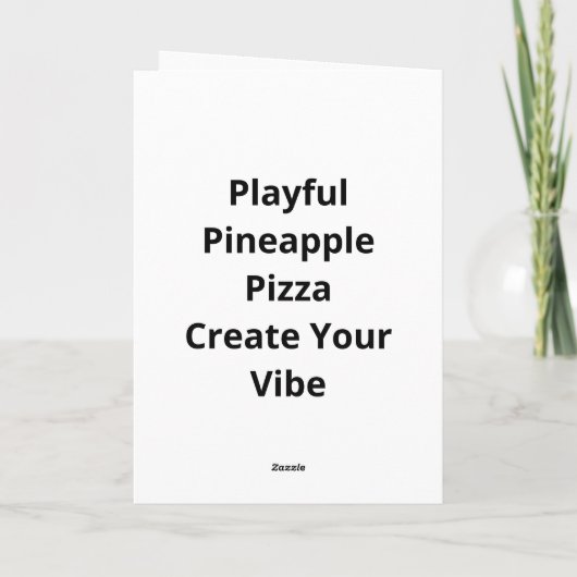 Pineapple Pizza Better Together Modern Graphic Des カード (裏面)