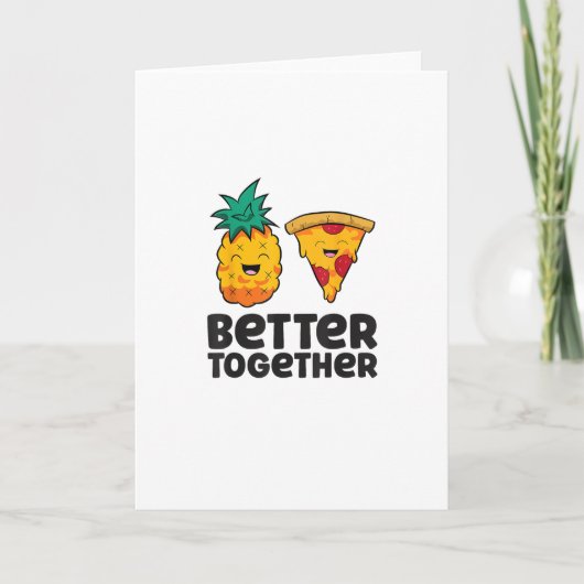 Pineapple Pizza Better Together Modern Graphic Des カード (正面)