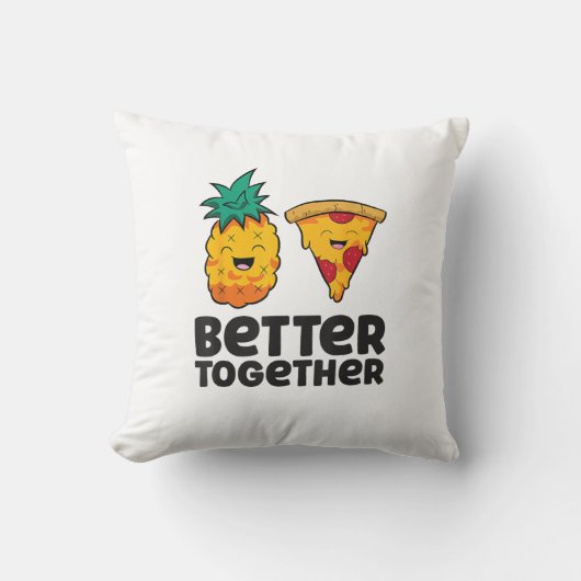 Pineapple Pizza Better Together Modern Graphic Des クッション (正面)