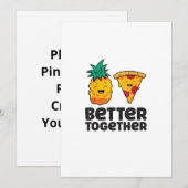 Pineapple Pizza Better Together Modern Graphic Des シーズンカード (正面/裏面)