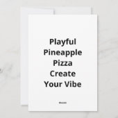 Pineapple Pizza Better Together Modern Graphic Des シーズンカード (裏面)