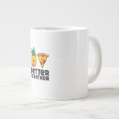 Pineapple Pizza Better Together Modern Graphic Des ジャンボコーヒーマグカップ (正面右)