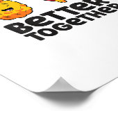 Pineapple Pizza Better Together Modern Graphic Des ポスター (角)