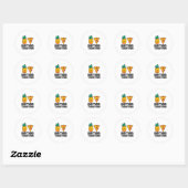 Pineapple Pizza Better Together Modern Graphic Des ラウンドシール (シート)