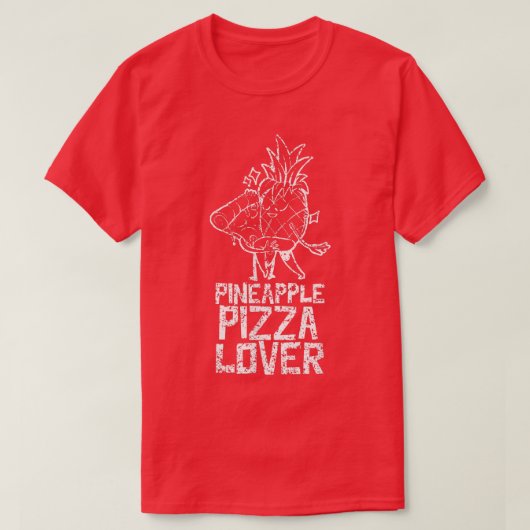 Pineapple Pizza Lover Saying Humour Hawaii T-Shirt Tシャツ (デザイン正面)
