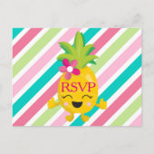 Pineapple RSVP笑顔 インビテーションポストカード (正面)