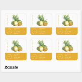 Pineapple Small Businessラベル スクエアシール (シート)