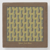 Pineapple Stone Coaster – パーソナライズオプション ストーンコースター (正面)