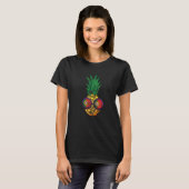 Pineapple Summer Retro Portugal Flag Tシャツ (正面フル)