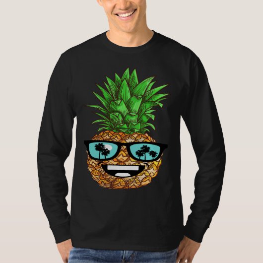 Pineapple sunglasses aloha beaches hawaii hawaiian tシャツ (正面)