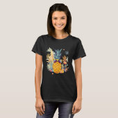 Pineapple Sunglasses Beach Hawaiian Vacation Flowe Tシャツ (正面フル)