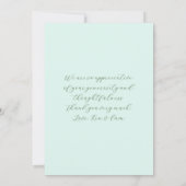 Pineapple Thank You Messageフラットカード 招待状 (裏面)