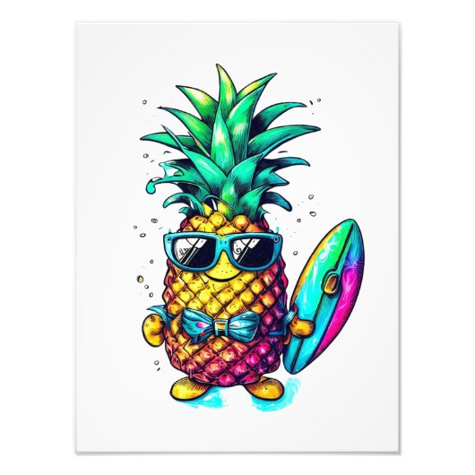 PINEAPPLE THE FRUIT OF FUN AND RELAXATION フォトプリント            (正面)