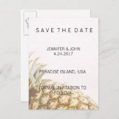 Pineapple Tropicalが日付カードを保存 案内ポストカード (正面/裏面)