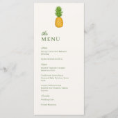 Pineapple Tropical Coastal Wedding Dinner メニュー (正面)