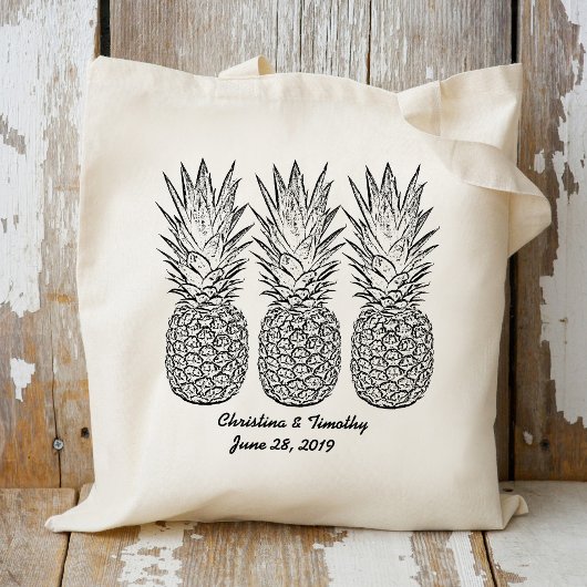 Pineapple Wedding Welcome Bag,Wedding Favor/Gift トートバッグ