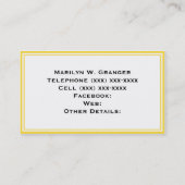 Pineapple Wht Morocco #5 Dkグレー名モノグラム 名刺 (裏面)