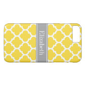 Pineapple Wht Morocco #5 Dkグレー名モノグラム Case-Mate iPhoneケース (裏面(横))