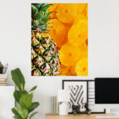 Pineapple with Cut Pineapple Slices, Foodie, ZSSG ポスター (ホームオフィス)