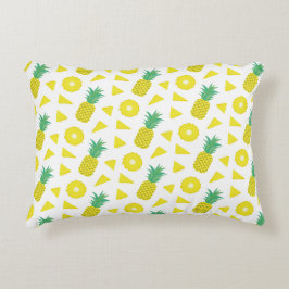Pineapple Yellow Green Fruit Pattern Modern アクセントクッション