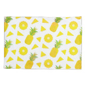 Pineapple Yellow Green Fruit Pattern Modern 枕カバー (裏面)