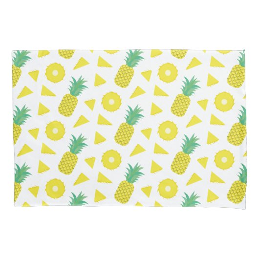 Pineapple Yellow Green Fruit Pattern Modern 枕カバー (正面)