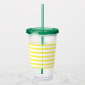 Pineapple Yellow Stripes Summer Personalised アクリルタンブラー (右)