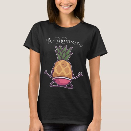 pineapple yoga namaste workout tシャツ (正面)