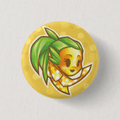 PineappleChibiHead 缶バッジ (正面)